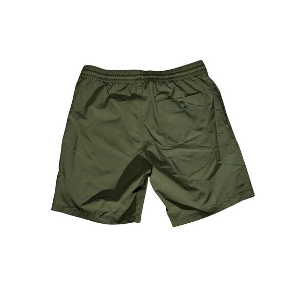 Volcom Shorts Mens Medium Olive Green Elastic Waist Drawstring Walkshorts Casual - Picture 2 of 5